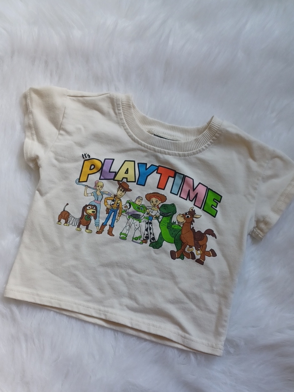Disney Pixar Toy Story Character Shirt. Unisex 12months. Cream Colored.